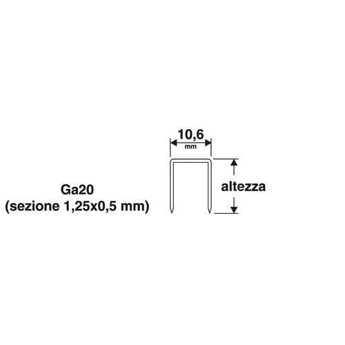 Punti 6x14 1000pz x - mm, 14